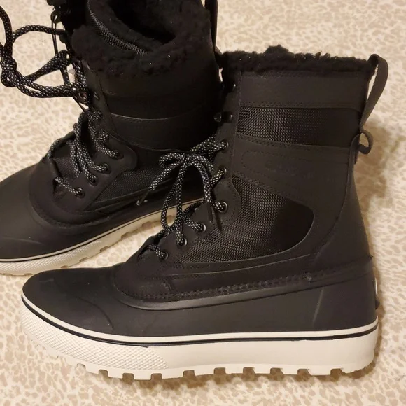 Quiksilver Lined Lace Up Winter Warm Snow Boots - news.we-bc.ca display picture 2